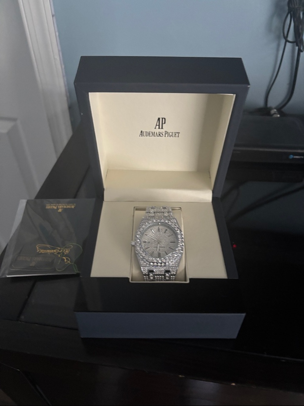 Audemars Piguet Silver Diamond-Set Men's Watch